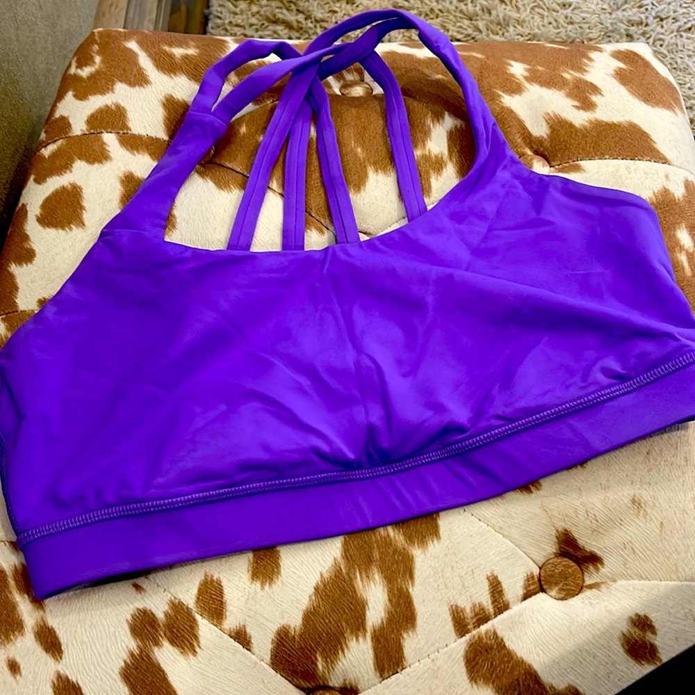 Lululemon Double Strap Sport Bra Purple Sz:10